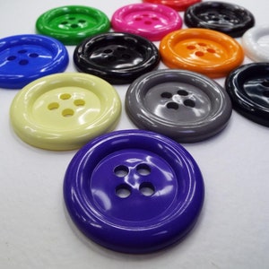 Giant Buttons Kids, Clown, Craft, XL Buttons 33mm Lots of Colours