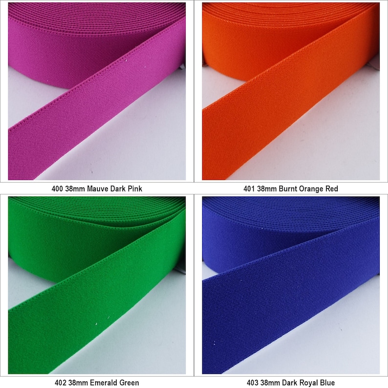 20 Colour Soft Clothing Elastic 25mm 38mm 50mm Waistband Cuff Etc Buy 1