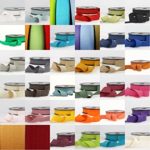 20mm Pure Cotton Herringbone Twill Tape Binding 37 Colours Buy 1 2 4 Or 8m+ 062D