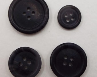 Black Buttons 15mm 2cm 23mm 25mm 28mm 3cm Suit Jacket Coat Etc BUY 2 4 Or 8 818D