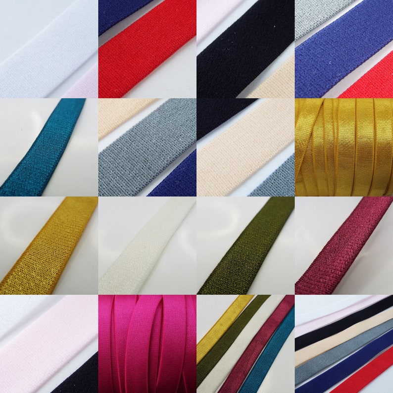 13 COLOR 15mm Satin Soft Feel Strong Lingerie Elastic Bra Strap BUY 1 2 4m 902 image 1