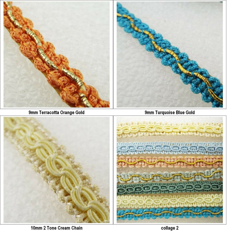 12 Style SELF ADHESIVE Braid Upholstery Lampshade Trim Narrow BUY 1 2 4m+ 675 image 5