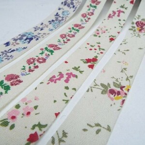 25mm Natural Cotton Twill Herringbone Floral Ribbon Flower Tape BUY 1 2 4m+ 761 image 6