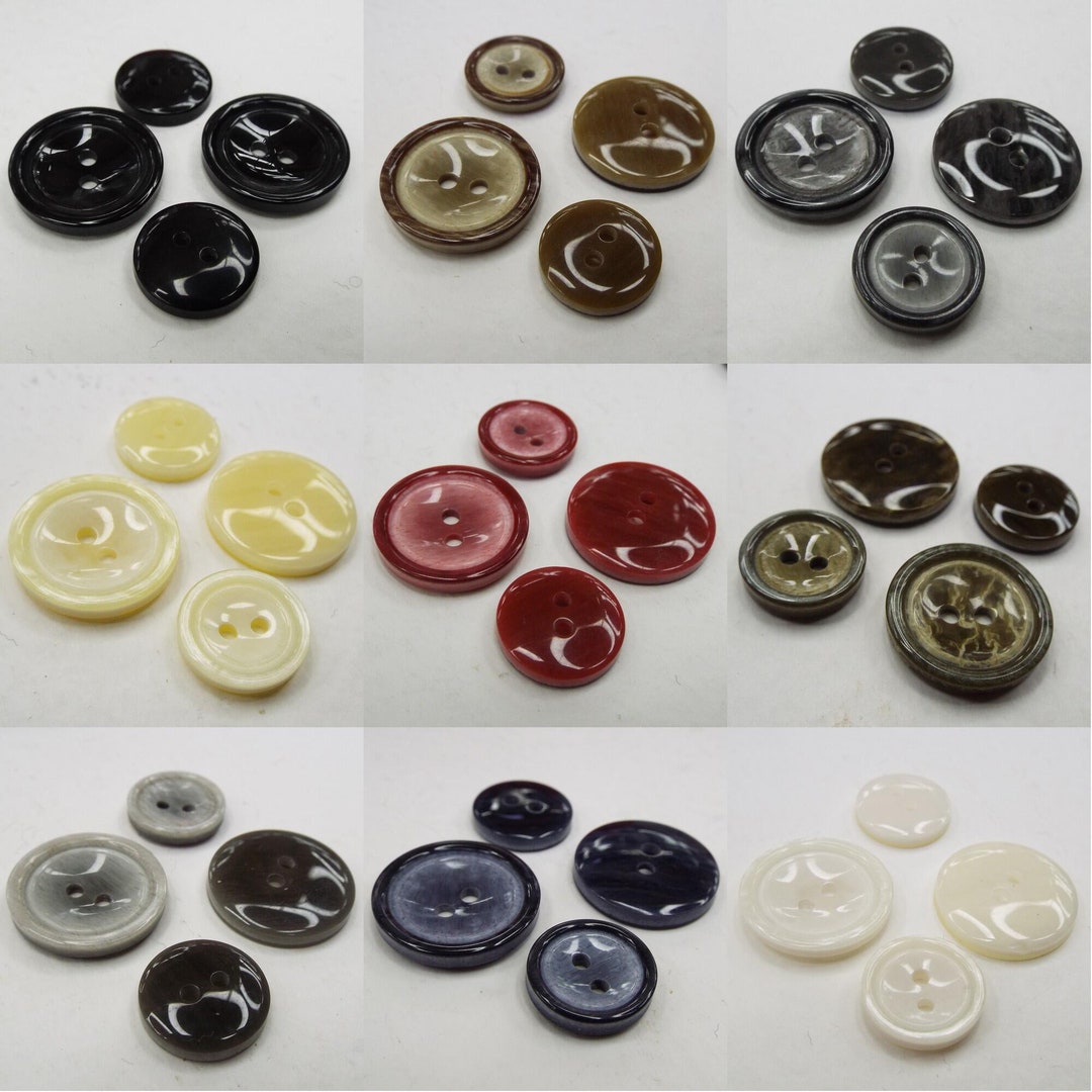 Colour Match Buttons 15mm 20mm Jacket Suit Dress Coat 9 Colour BUY 2 4 ...