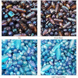 7 COLOUR Rainbow Mixed Handmade Indian Jewellery Craft Beads BUY 50g 100g 387 image 2