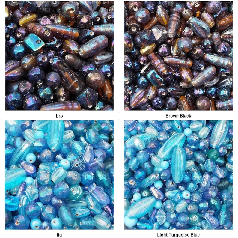 7 COLOUR Rainbow Mixed Handmade Indian Jewellery Craft Beads BUY 50g 100g 387 image 2
