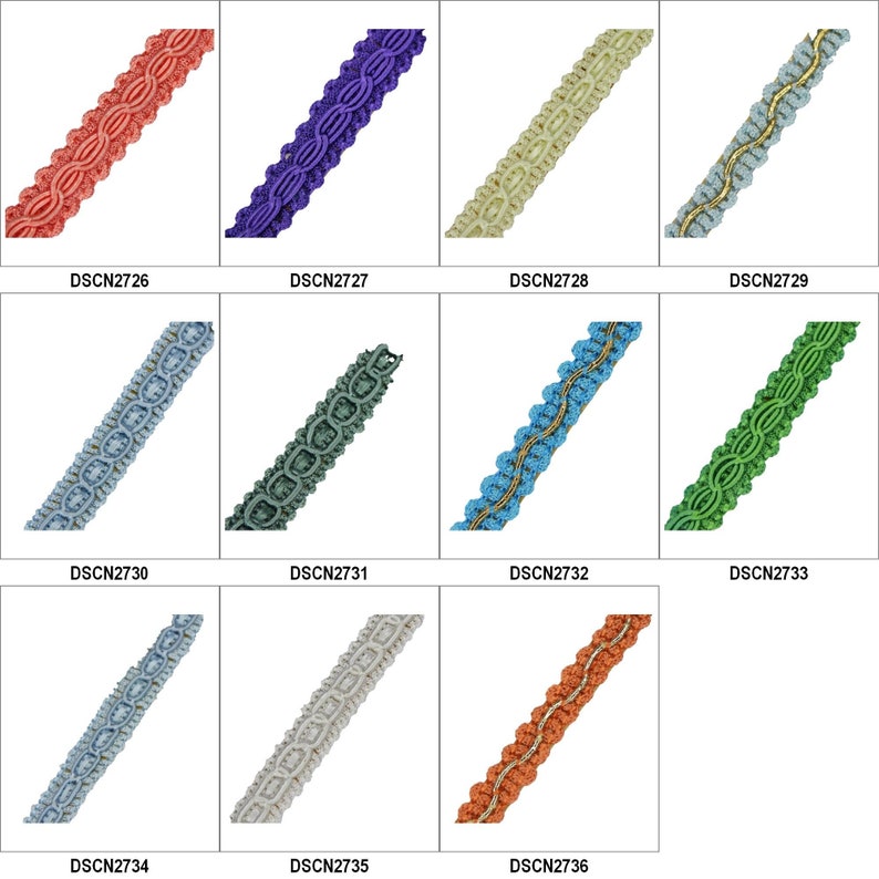 12 Style SELF ADHESIVE Braid Upholstery Lampshade Trim Narrow BUY 1 2 4m+ 675 image 2