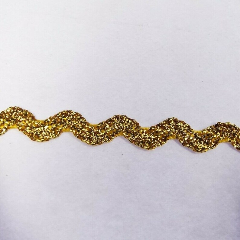 Gold Ric Rac 6mm Wide Metallic Trim Costume Craft Christmas Trim BUY 2 ...
