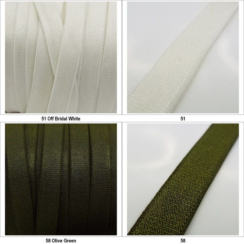 13 COLOR 15mm Satin Soft Feel Strong Lingerie Elastic Bra Strap BUY 1 2 4m 902 image 7
