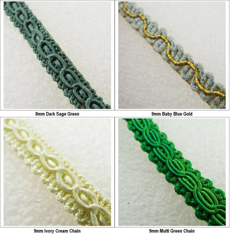 12 Style SELF ADHESIVE Braid Upholstery Lampshade Trim Narrow BUY 1 2 4m+ 675 image 3