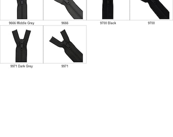 Open End Zip 20 Inch Nylon No5 51cm Coat Jacket 27 Colours BUY 1 Or 2 Zips 654D