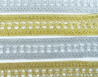 THICK Heavy 50mm Shiny Metallic Costume Braid Wedding Christmas BUY 1 2 4m+ 884