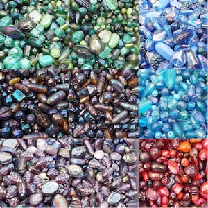 7 COLOUR Rainbow Mixed Handmade Indian Jewellery Craft Beads BUY 50g 100g 387 image 5