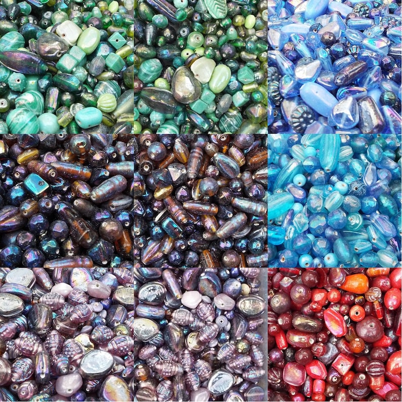 7 COLOUR Rainbow Mixed Handmade Indian Jewellery Craft Beads BUY 50g 100g 387 image 5