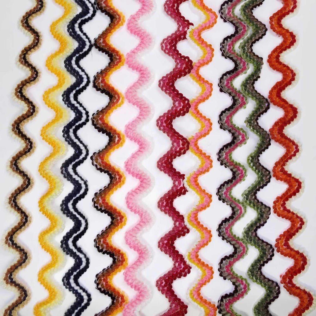 25mm Ric Rac Braid Trim Jumbo Chunky Retro Braid 10 Colours BUY 1 2 or ...