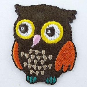 12 TYPE Iron Or Sew On Owl Bird Wildlife Forest Nature Kids Fun Patch Motif  433