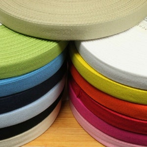 20mm Cotton Tape Heavy Herringbone Pure Apron Strap Ribbon BUY 1 2 4 Or 8m 685D
