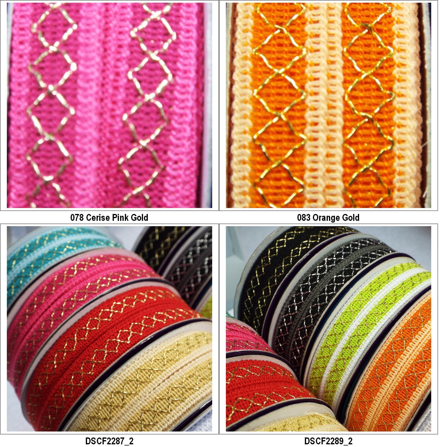14mm Metallic Gold Silver Ribbon Braid Costume 14 COLOUR - Etsy UK