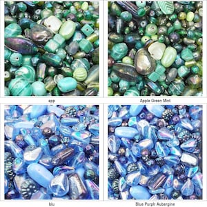 7 COLOUR Rainbow Mixed Handmade Indian Jewellery Craft Beads BUY 50g 100g 387 image 1