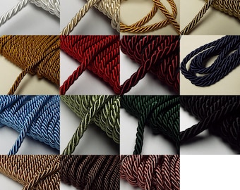 10mm Flanged Cotton Piping Cord Barley Twist Cushion BUY 1 2 Or 4 Metres 839D &#8211