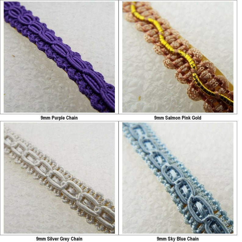 12 Style SELF ADHESIVE Braid Upholstery Lampshade Trim Narrow BUY 1 2 4m+ 675 image 4