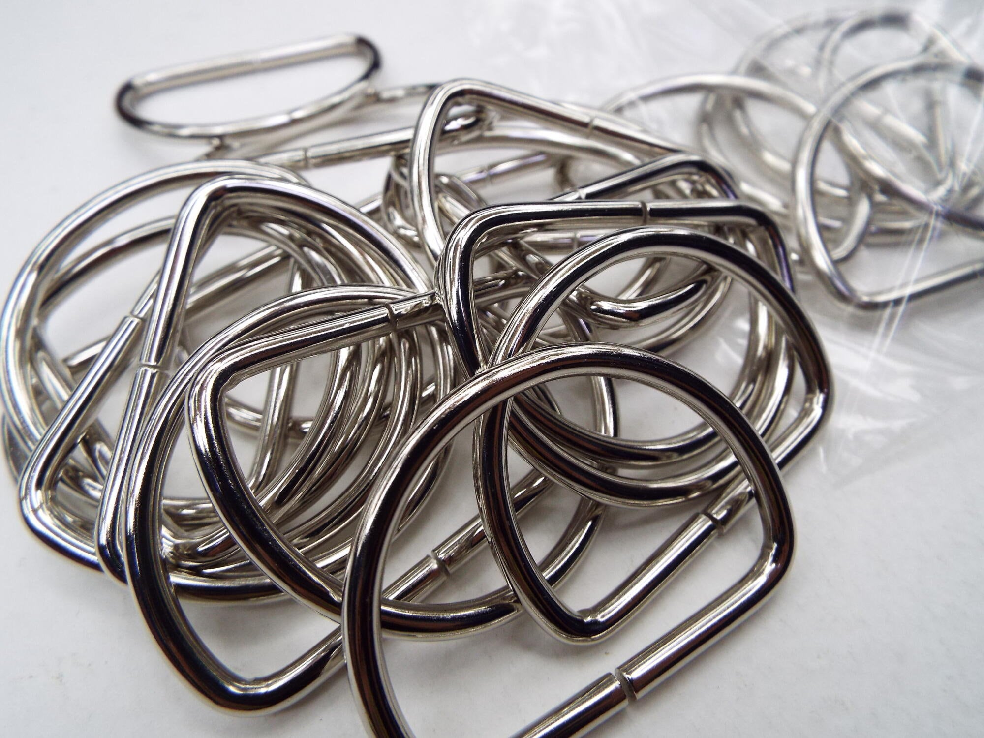 38mm D Ring Silver Nickel Metal Bag Handle Strap Handle