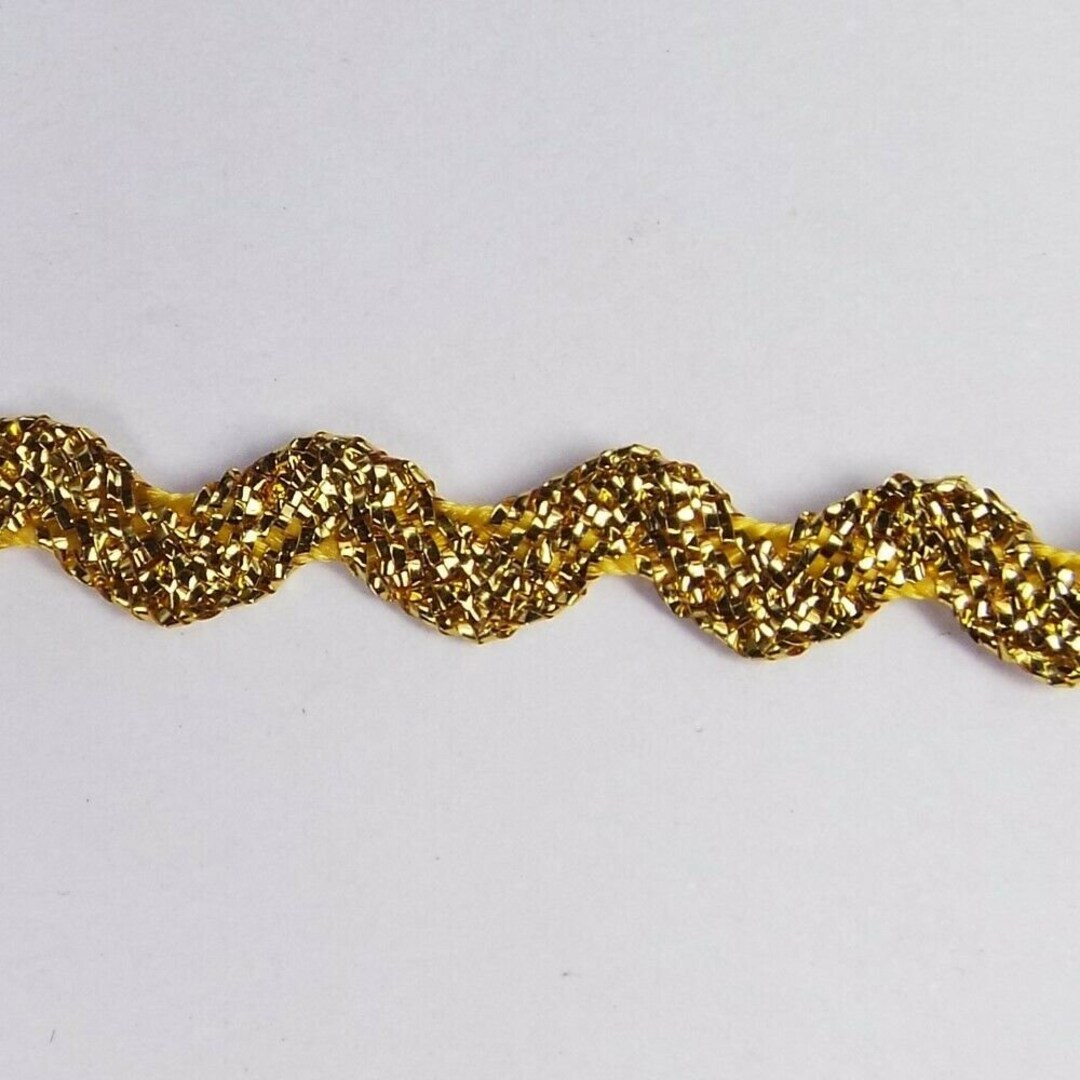 Gold Ric Rac 6mm Wide Metallic Trim Costume Craft Christmas Trim BUY 2 ...