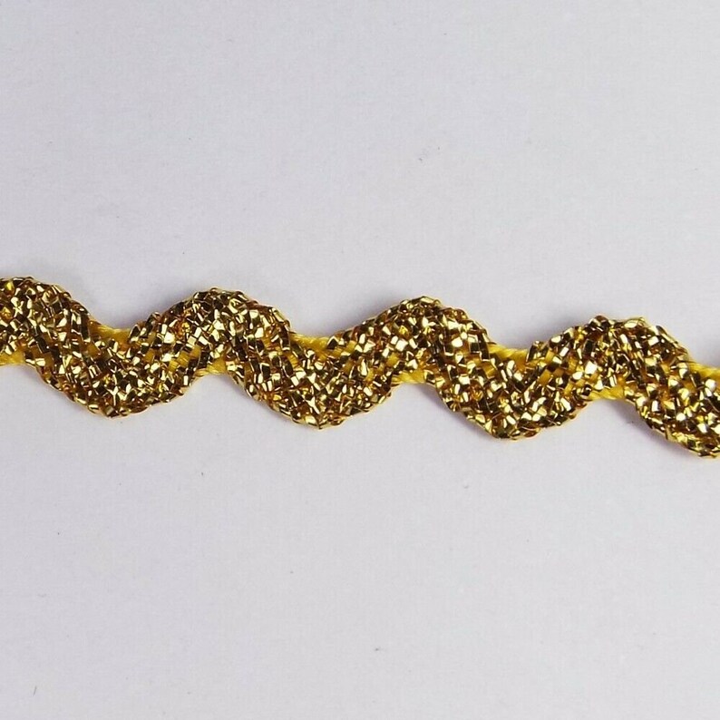 Gold Ric Rac 6mm Wide Metallic Trim Costume Craft Christmas Trim BUY 2 ...