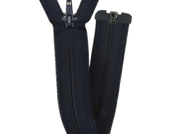 Open End Zip Navy Blue Nylon No5 10-36 Inch 25-91cm Jacket BUY 1 Or 2 Zips 654D