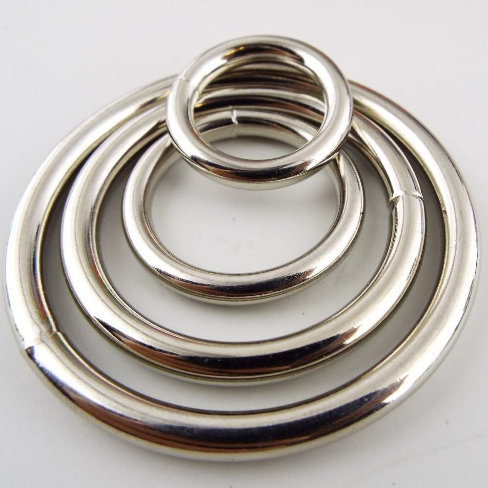 Silver Metal O Rings, Steel for Straps, Collars, Bag Making