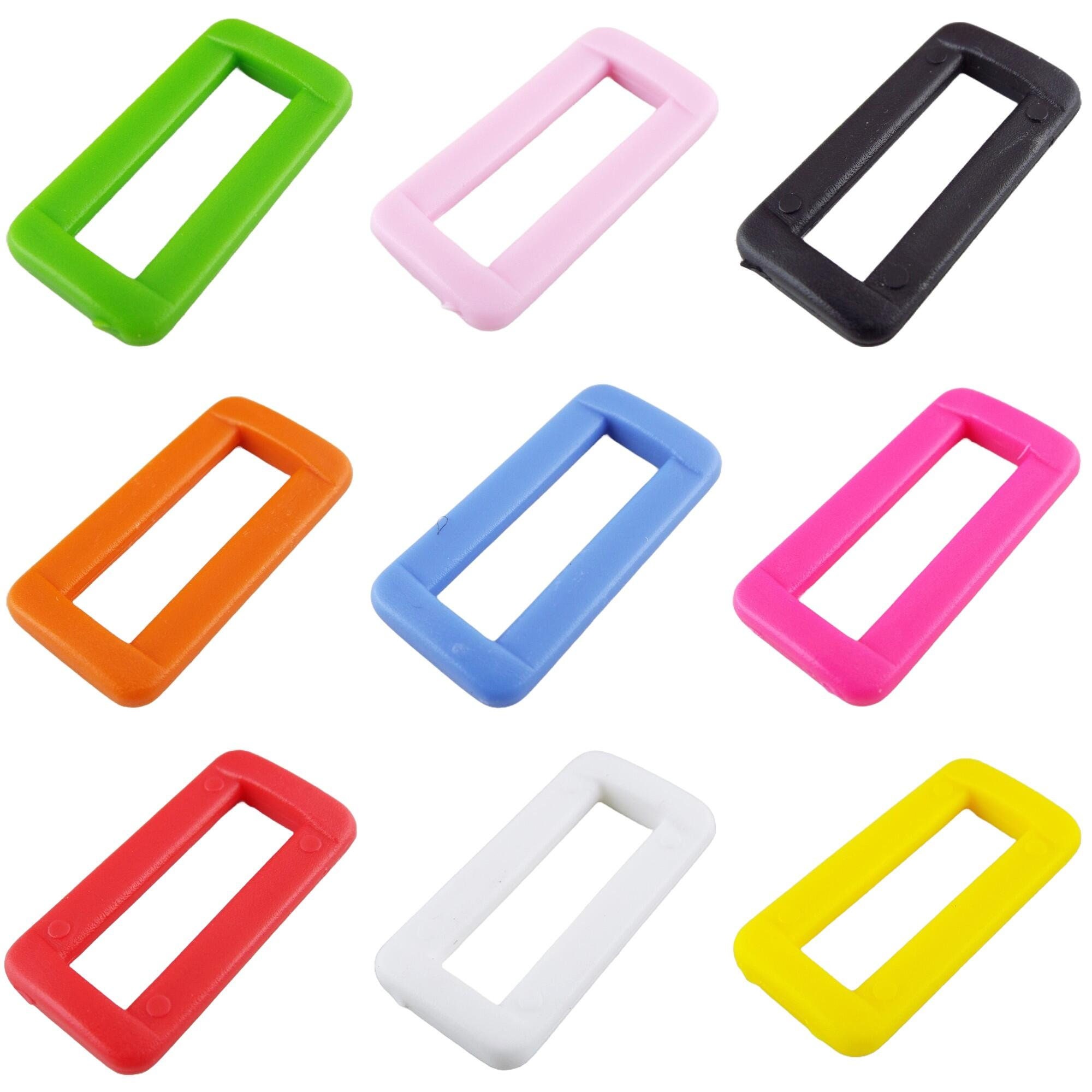 25mm Webbing Strap Plastic Loop Fitting Hoop 9 Colours BUY 2