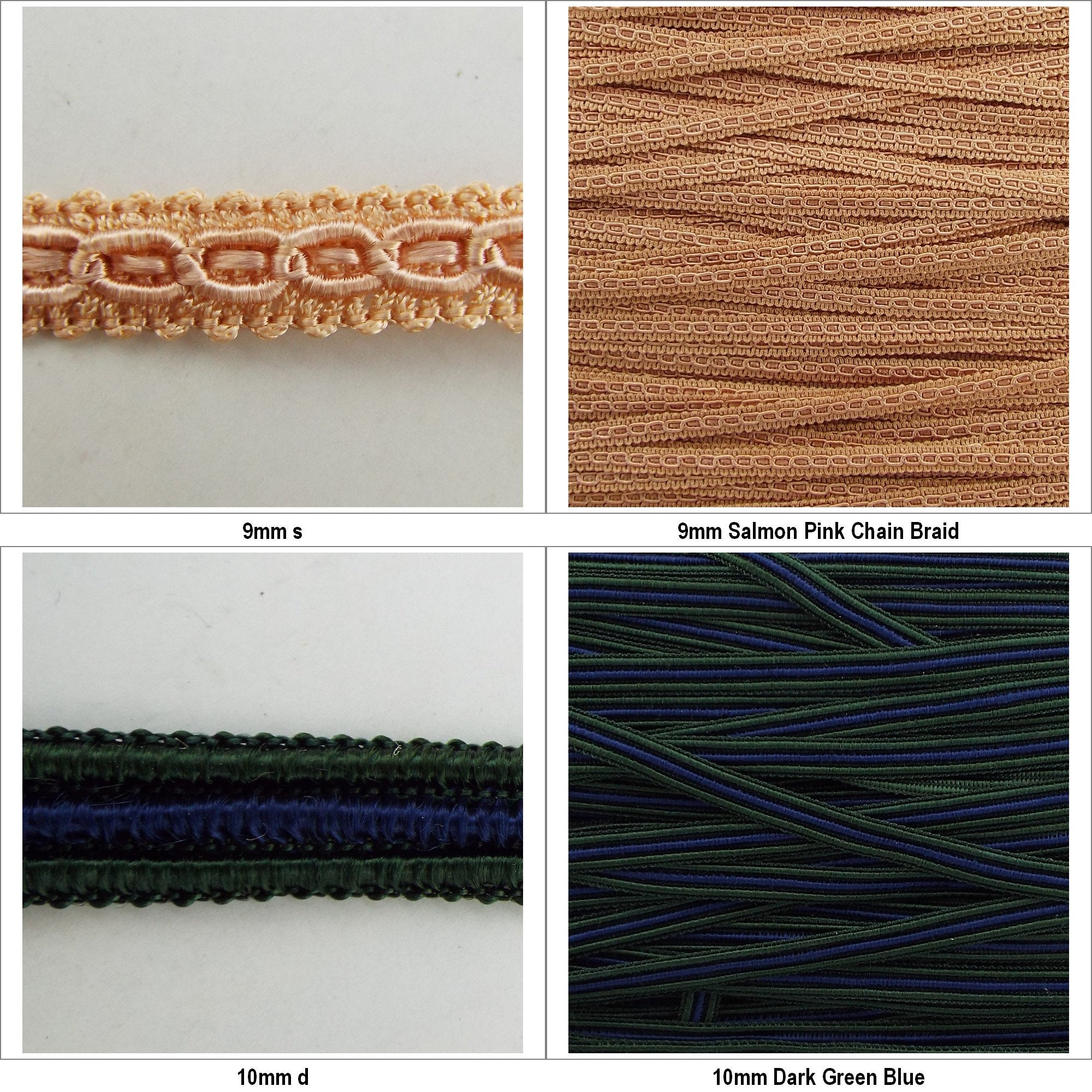 Gimp Trim For Sewing Upholstery Edging Trim Braid Gimp - 9mm Wide ...