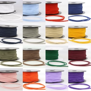 17 COLOUR 3mm Elastic Cord Lace Shock Bungee Round Stretch Coat Buy 1 2 4 8m 898 image 1