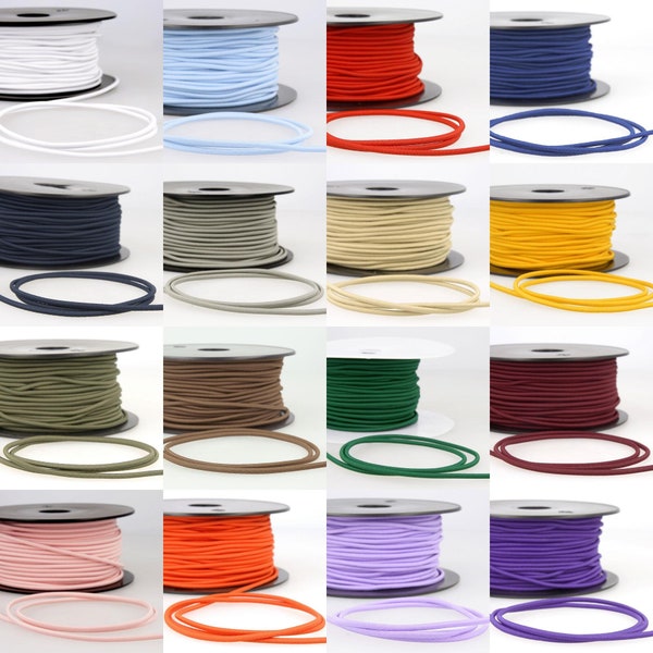 17 COLOUR 3mm Elastic Cord Lace Shock Bungee Round Stretch Coat Buy 1 2 4 8m 898
