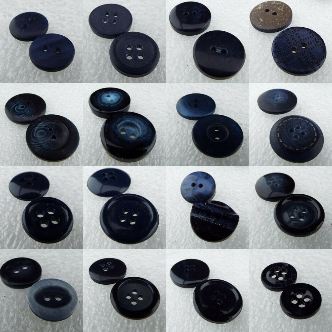 【Anyone more】Sold Button Mini Black Blue Jacket 16 TYPE 13mm - 27mm Navy Blue Almost Black Jacket Coat BUY 2