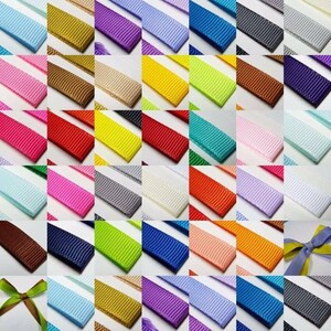 40 COLOUR 10mm Grosgrain Ribbon Sewing Seam Binding Tape Bows BUY 1 2 4 8m+ 570