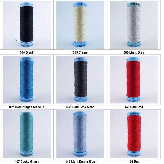 Gutermann Pure Silk Sewing Thread - 100m Black For Luxury Fabric Projects & Delicate Stitching