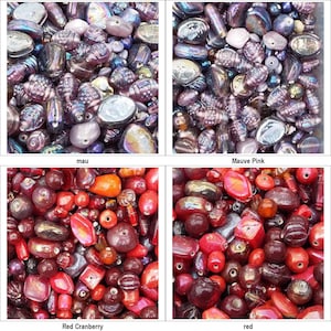 7 COLOUR Rainbow Mixed Handmade Indian Jewellery Craft Beads BUY 50g 100g 387 image 3