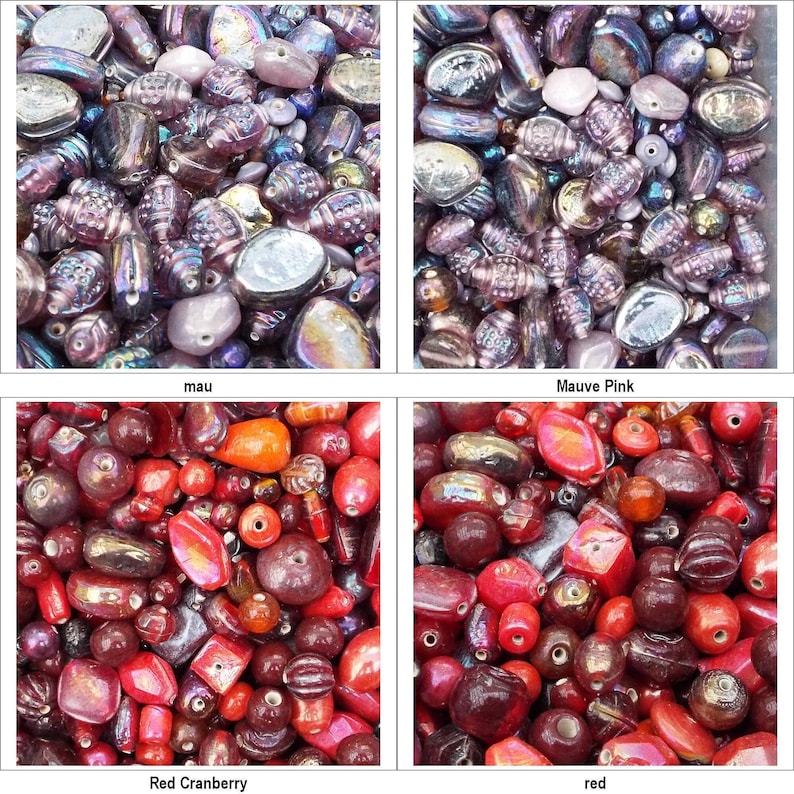 7 COLOUR Rainbow Mixed Handmade Indian Jewellery Craft Beads BUY 50g 100g 387 image 3