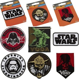 OFFICIAL LICENSED Star Wars Character Iron On Motif Decorative Costume Patch 886