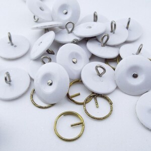 19mm Detachable Or NOT Plastic Metal Chef Cook Black White BUY 2 4 8 Buttons 045