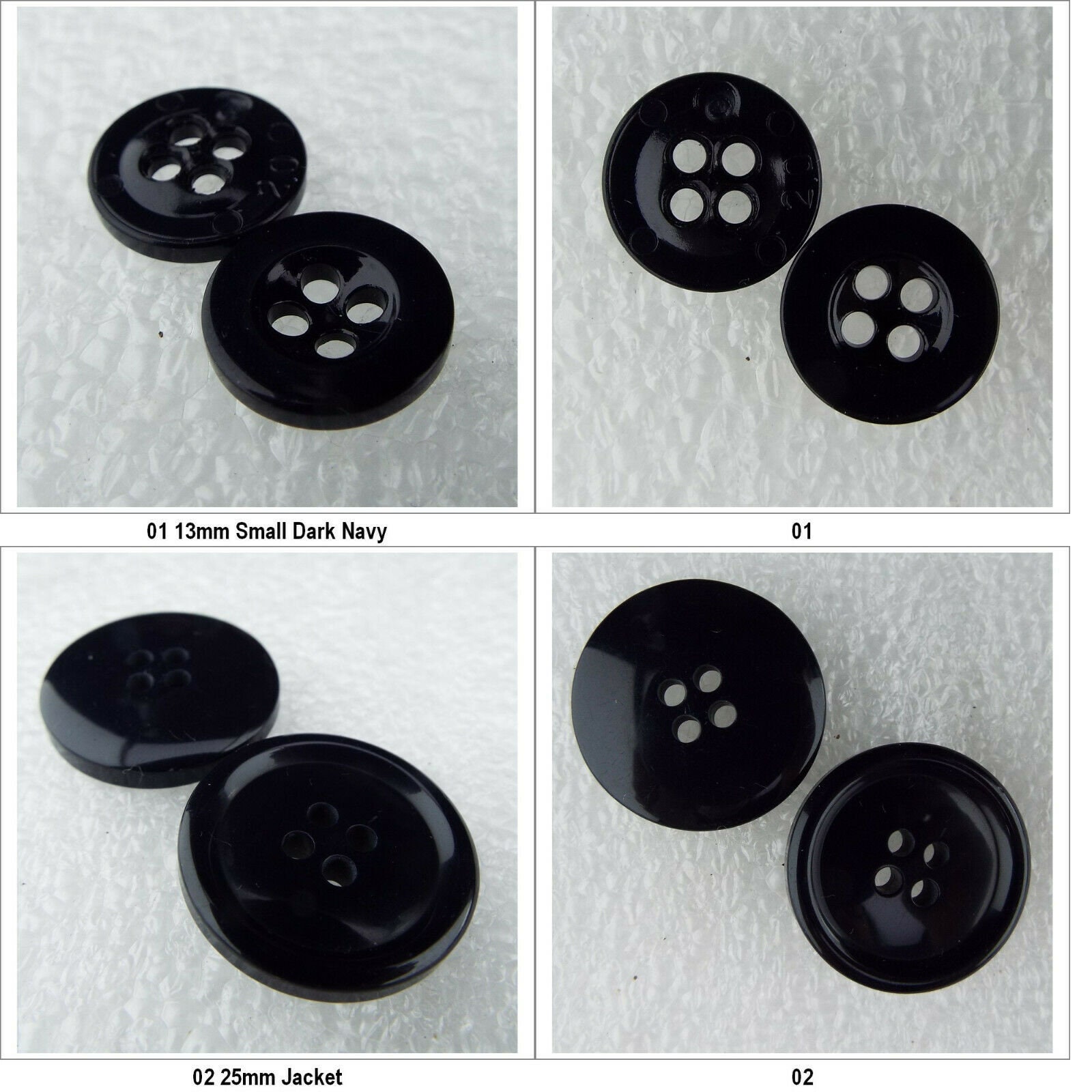 16 TYPE 13mm - 27mm Navy Blue Almost Black Jacket Coat BUY 2