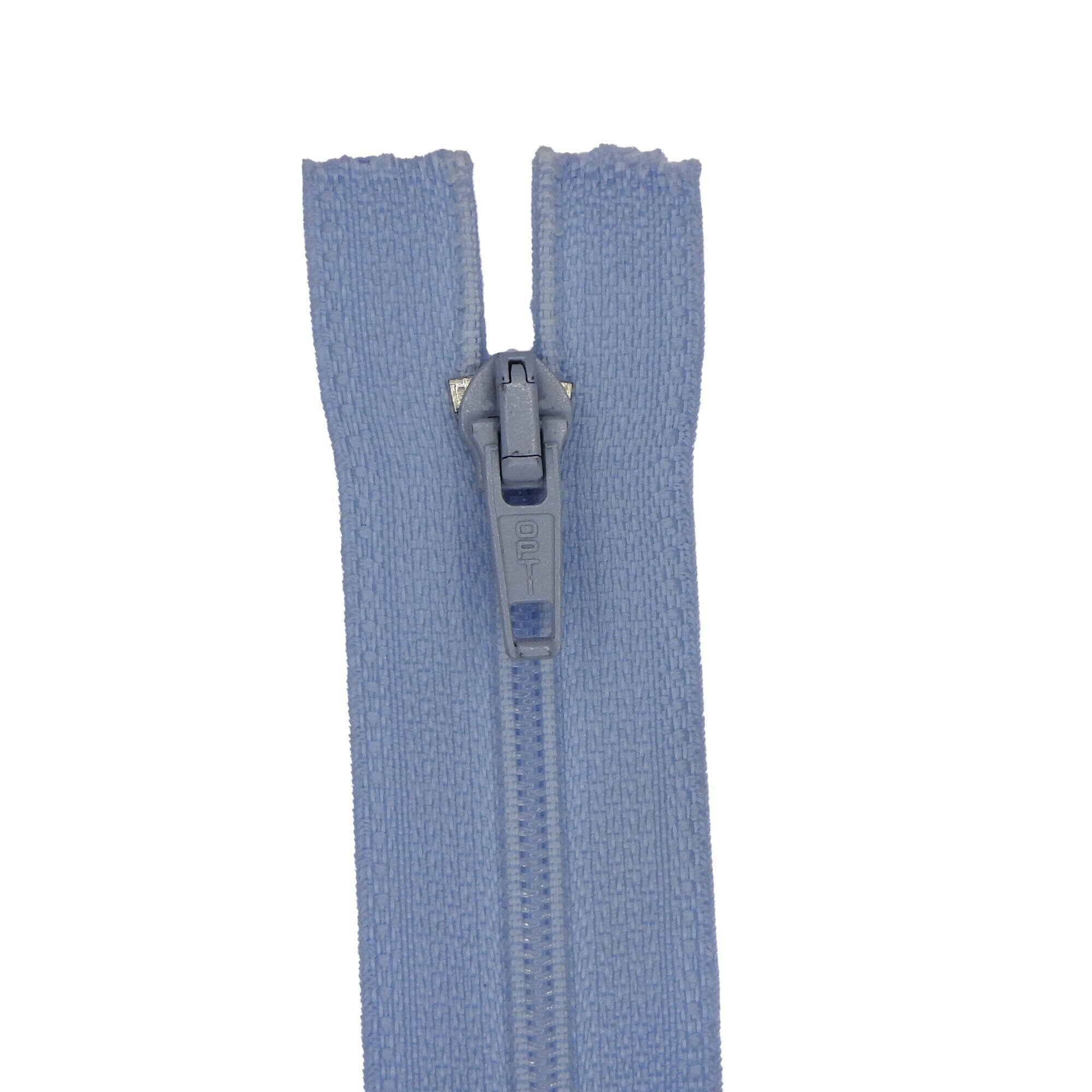 11 SIZE No5 Light Blue Nylon Open Ended Zip 10-30 Inch 25