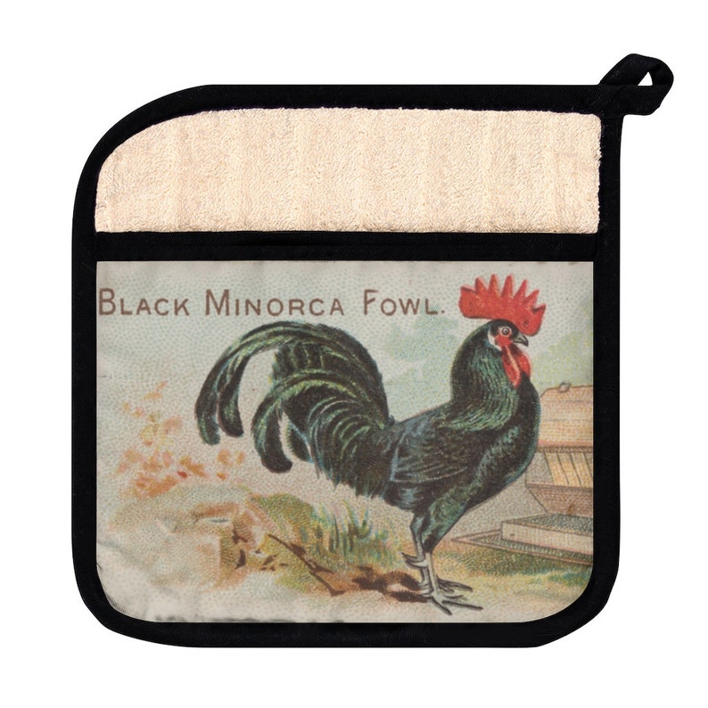 Black Minorca Fowl - Prize and Game Chickens series - Vintage Ar Black Minorca Fowl - Prize and Game Chickens series - Vintage Ar