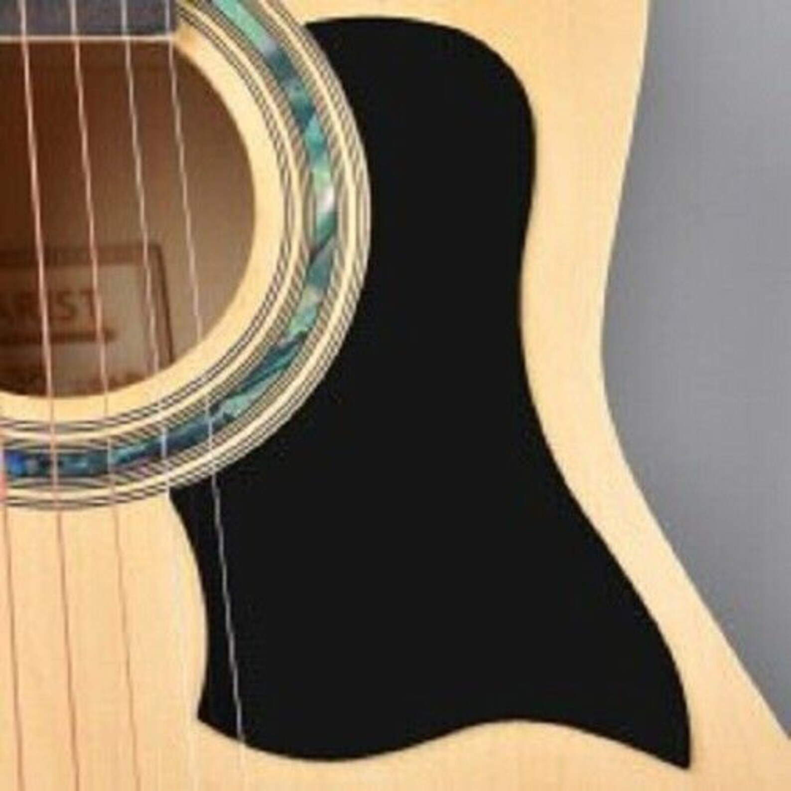 Black Acoustic Guitar Pickguard Scratch Plate Self Adhesive Etsy