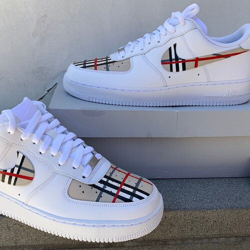 air force 1 custom plaid