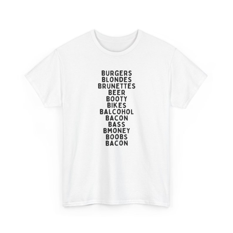 beers burgers blondes Unisex Heavy Cotton TeeRism, boneyisland funny Travel Clothing zdjęcie 4