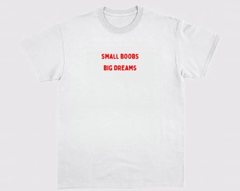 Small boobs big dreams Unisex Heavy Cotton Tee