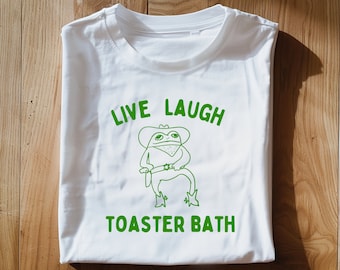 Live laugh toaster bath Unisex Heavy Cotton Tee