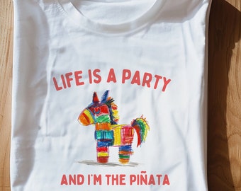 Das Leben ist eine Party und ich bin die Pinata Unisex Heavy Cotton Tee